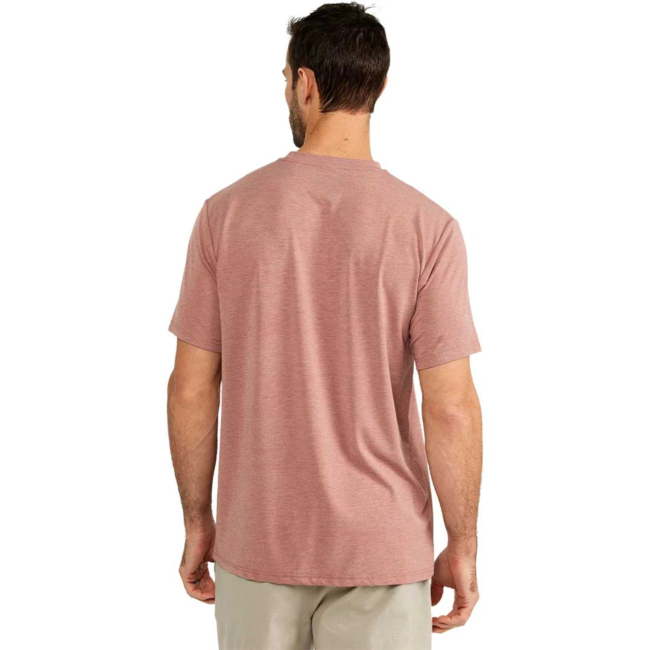Free Fly Apparel Free Fly Men's Bamboo Flex Pocket Tee - Heather Brick - Image 2
