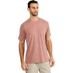 Free Fly Apparel Free Fly Men's Bamboo Flex Pocket Tee - Heather Brick