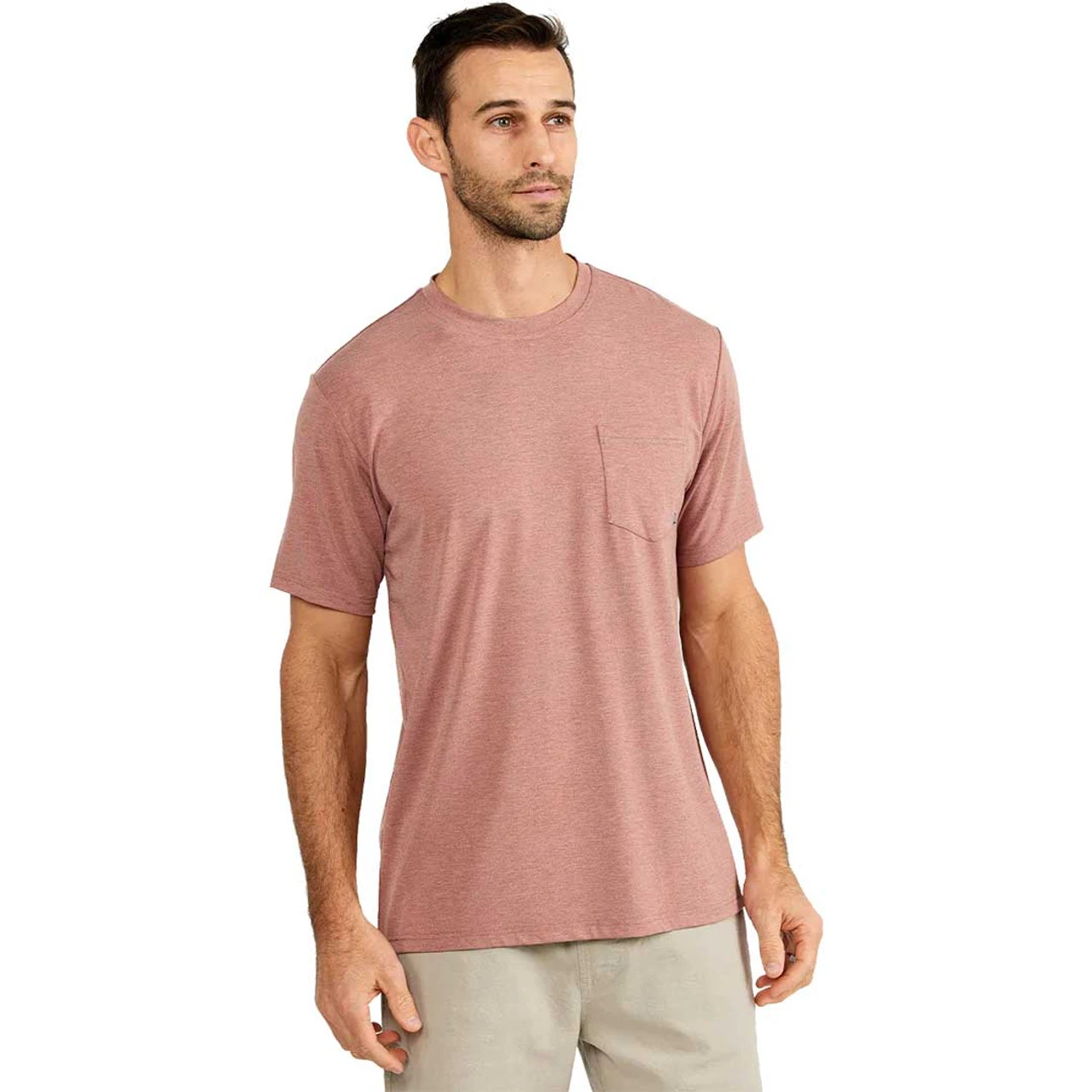 Free Fly Apparel Free Fly Men's Bamboo Flex Pocket Tee - Heather Brick