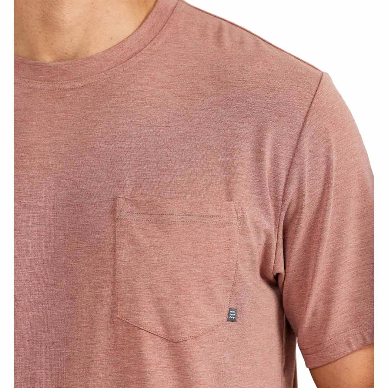 Free Fly Apparel Free Fly Men's Bamboo Flex Pocket Tee - Heather Brick - Image 3