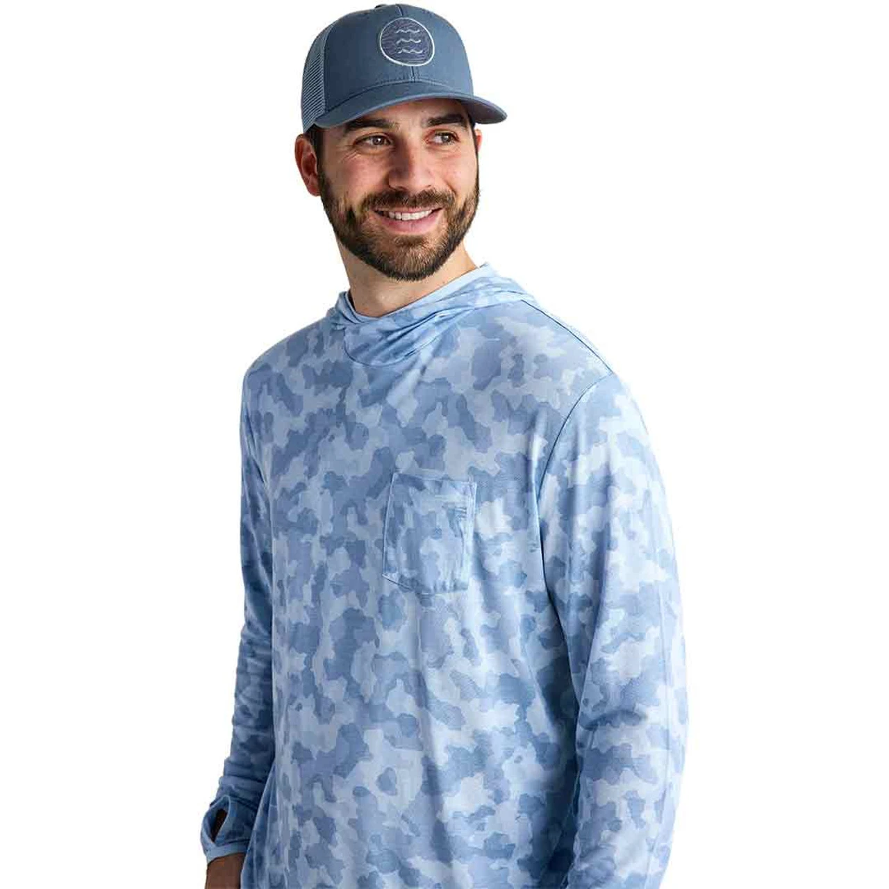 Free Fly Apparel Free Fly Men's Bamboo Lightweight Hoodie - Clearwater Camo - Image 4