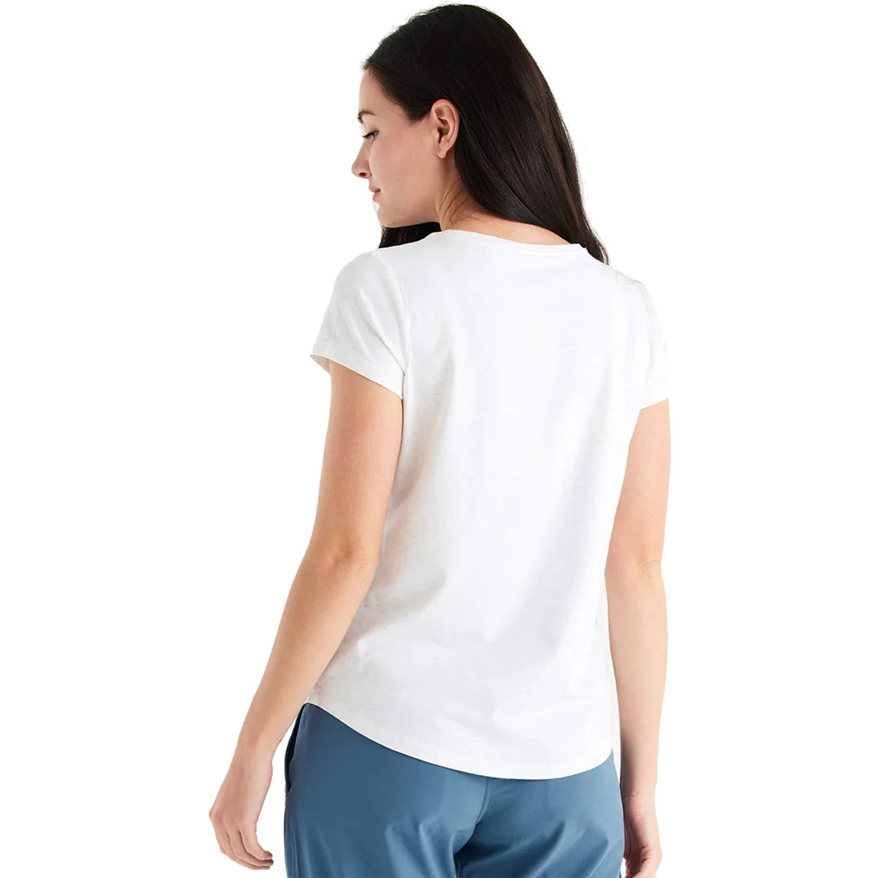 Free Fly Apparel Free Fly Women's Bamboo Current Tee - Heather Bright White - Image 2