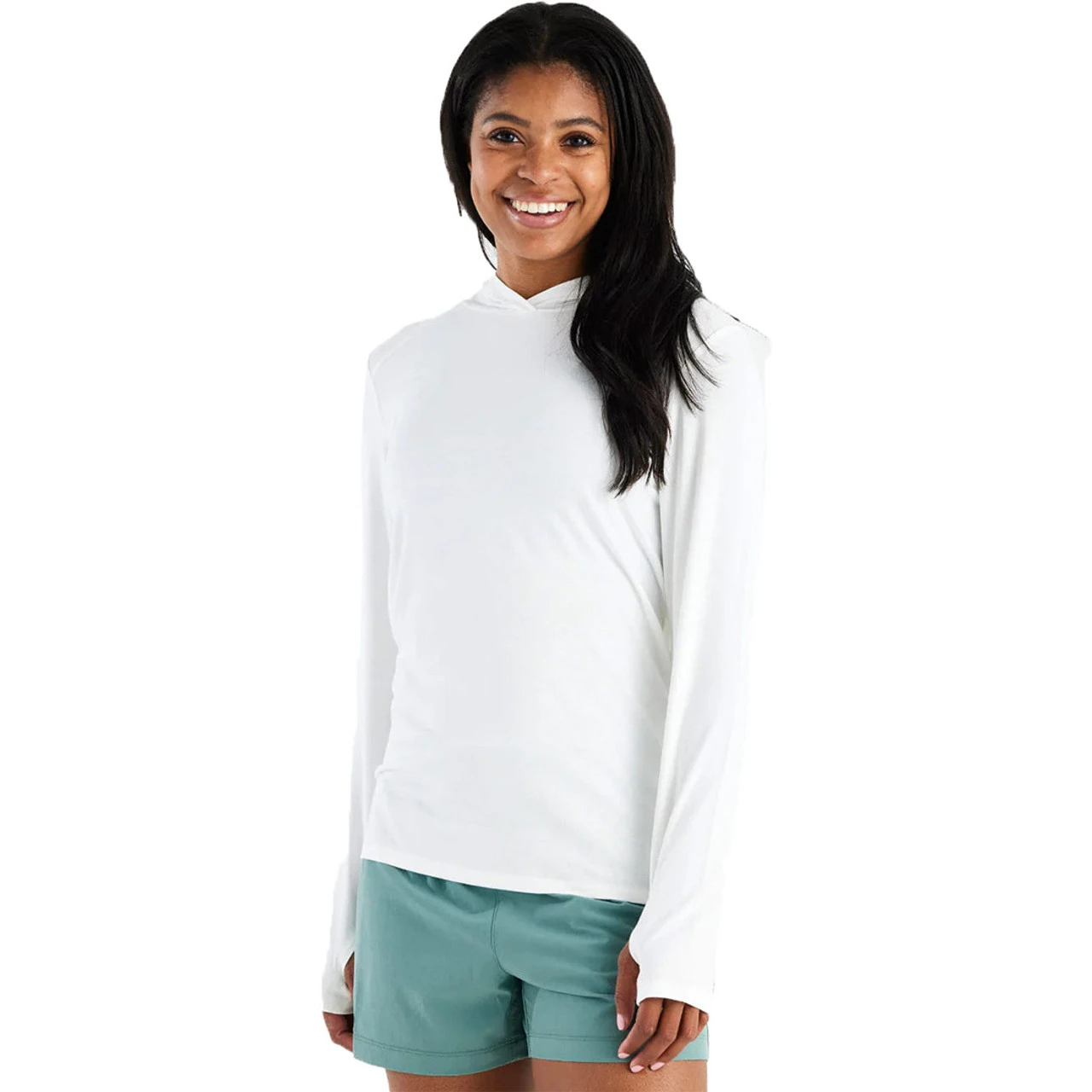 Free Fly Apparel Free Fly Women's Bamboo Shade Hoodie II - Bright White