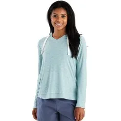 Free Fly Apparel Free Fly Women's Bamboo Slub Hoodie - Ocean Mist