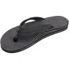 Rainbow Willow Ladies Double Layer Premier Leather Sandal With Arch Support - Black