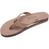 Rainbow Willow Ladies Double Layer Premier Leather Sandal With Arch Support - Dark Brown